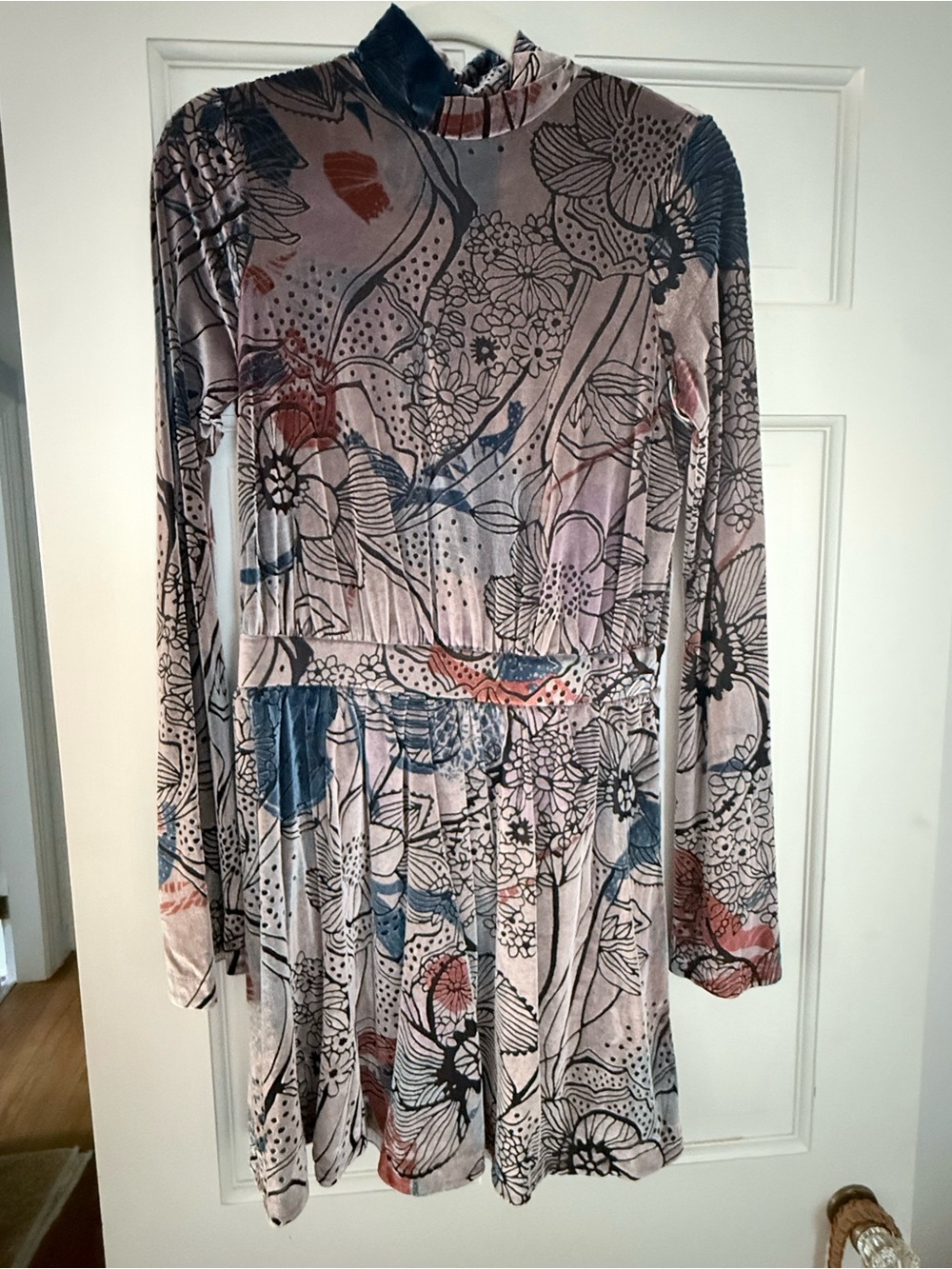 **like new** Free People Christine Velvet Fit And Flare Dress - Picture 4 of 6